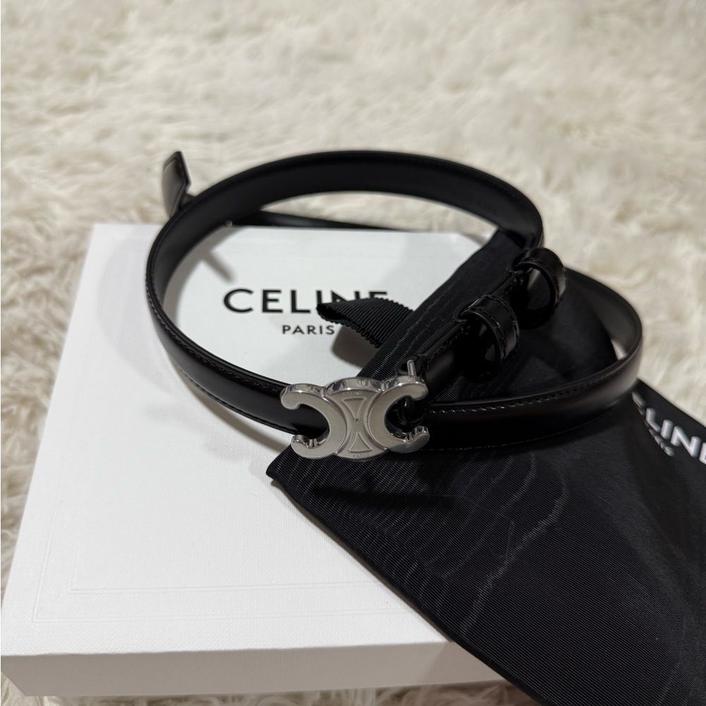 Celine Triomphe Leather Belt